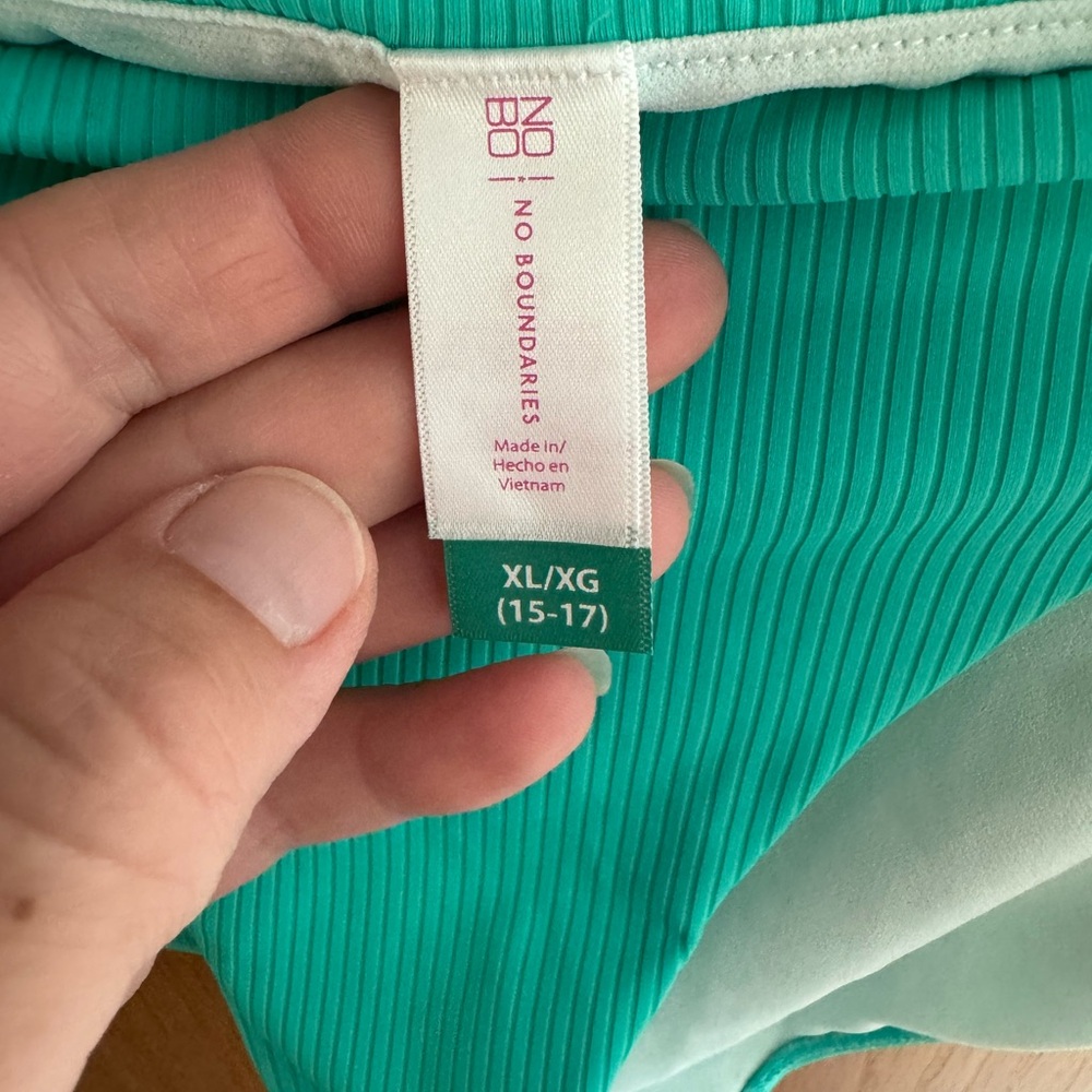 No Boundaries Aqua and Pink Bikini Set - Picture 6 of 10
